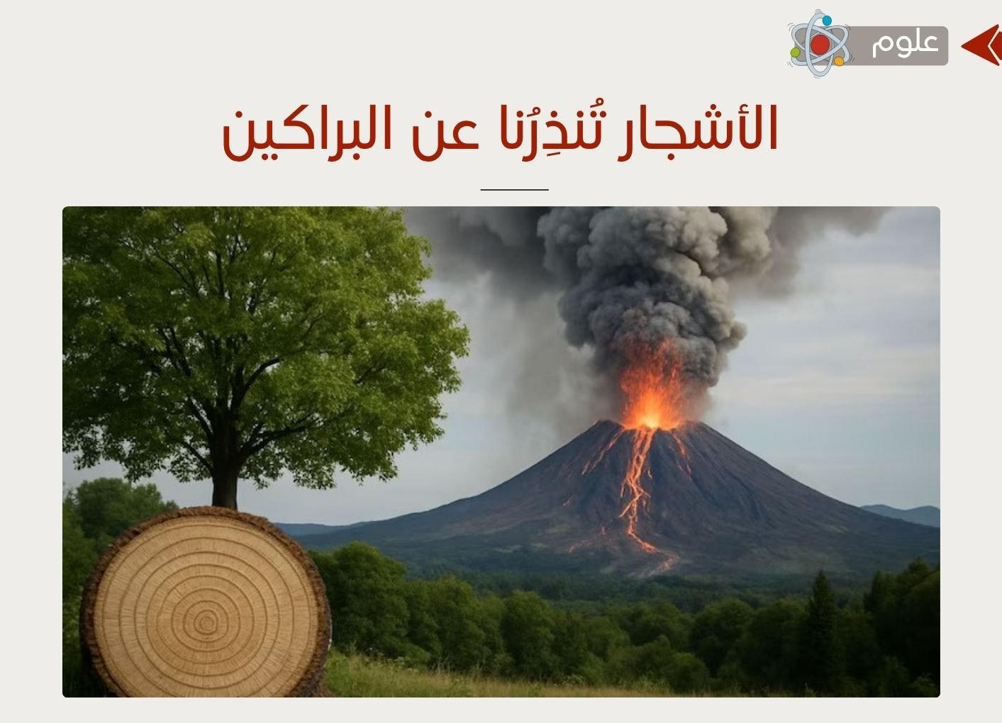 الأشجار تُنذِرُنا عن البراكين